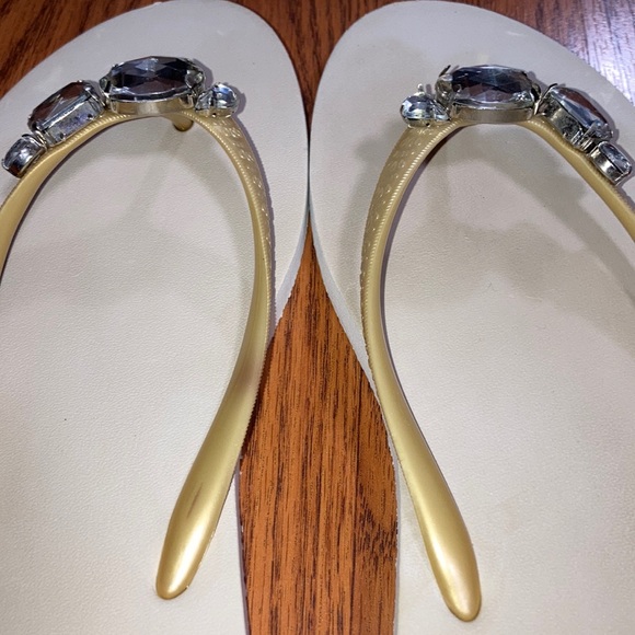 J. Crew Jeweled Flip Flops Size 7 - Picture 8 of 13